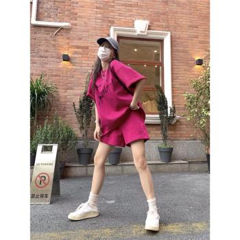 網紅女夏季時尚韓版學生運動套裝