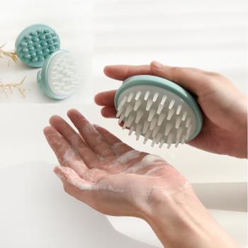 不傷頭皮 柔軟硅膠大齒洗頭刷 男士女士洗發梳子頭部按摩刷止癢刷