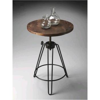 現代簡約茶幾邊幾角幾小圓桌實木咖啡桌仿古鐵藝古典茶桌椅組合