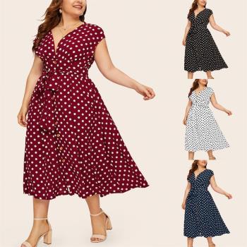 big size fat plus Dresses Women Dress Summer Loose Red for