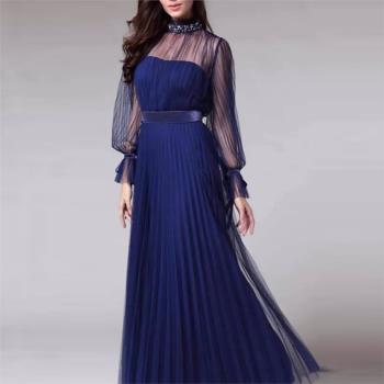 The new blue party sexy long gown of 2023藍色聚會性感晚禮服