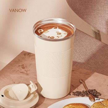 英國Vanow保溫杯咖啡杯便攜男女高顏值高檔簡約ins可愛網紅水杯子