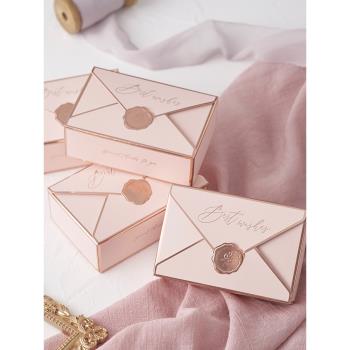 范物2021創意喜糖盒ins風口紅高檔復古歐式粉色婚禮結婚新款紙盒