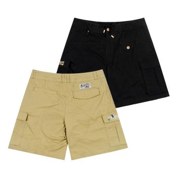 GRAF原創品牌【街頭】多口袋工裝黑卡其硬漢舒適可調節美式短褲