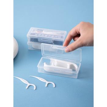 桌面收納盒塑料帶蓋整理盒棉簽牙線隱形眼鏡儲物盒防塵化妝棉