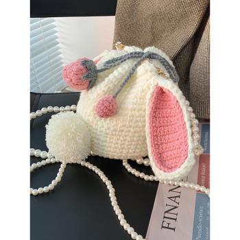 手工編織制作可愛兔子diy材料包