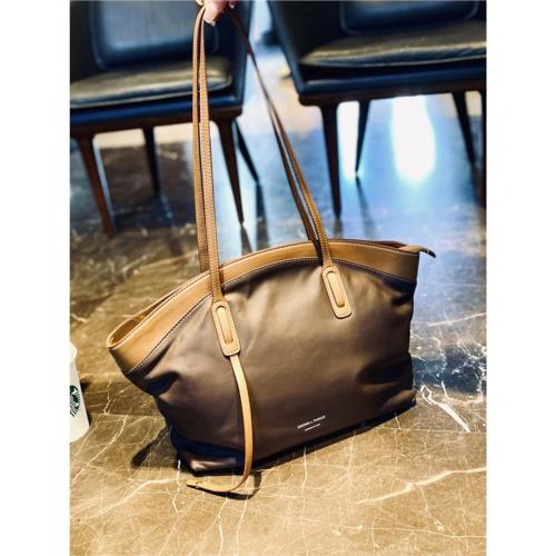 歐美時尚休閑真皮大容量女包潮2025新款腋下包牛皮手提單肩大包女