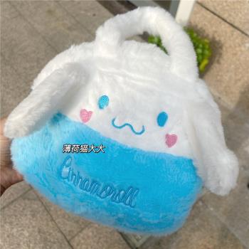 可愛毛絨小包包女ins日系卡通玉桂狗玩偶單肩包少女洋氣斜挎包萌