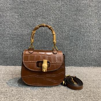 外貿出口訂單新品真皮女包韓版百搭頭層牛皮女手提單肩竹子包小包