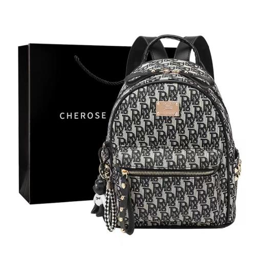 雙肩包女小包夏2025新款時尚百搭休閑學生書包軟皮2024背包女雙肩