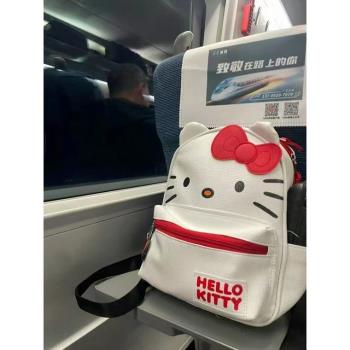 Hellokitty可愛雙肩包2024新款凱蒂貓學生上課書包出行休閑背包潮