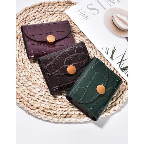 韓版女式簡約牛皮小巧信用卡包