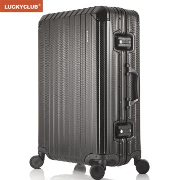 Lucky Club鋁鎂合金拉桿箱高端商務鋁框行李箱萬向輪全金屬密碼箱