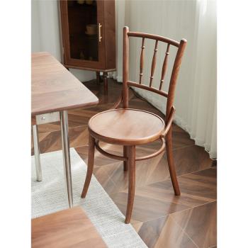 物應北歐實木中古餐椅簡約復古378號家用藤編椅咖啡店vintage家具