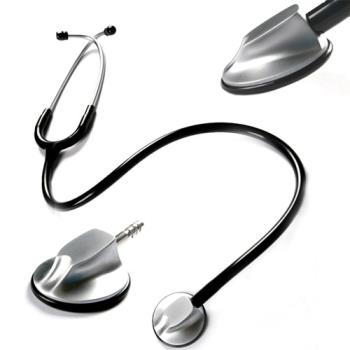 聽診器 醫生用聽診器 單面聽診器單管聽診器不銹鋼耳掛聽診器刻字