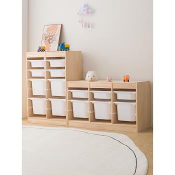 兒童玩具收納柜客廳靠墻寶寶分類收納架置物架落地多層柜子儲物柜