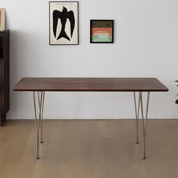 長條桌子中古餐桌極簡工業風實木辦公桌會議桌書桌電腦桌現代簡約