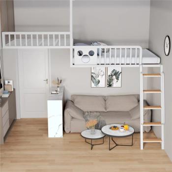 網紅閣樓省空間高架床多功能鐵床復式二樓床輕奢懸掛兒童小戶型床