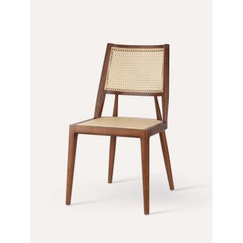 中古餐椅實木現代簡約北歐侘寂極簡意式丹麥設計師款2022中式餐椅