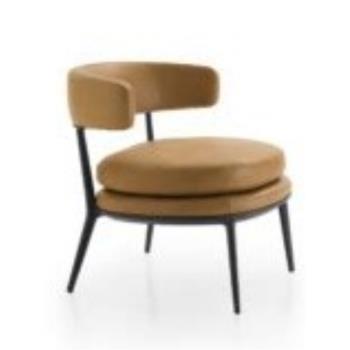 簡藝北歐設計師Caratos Armchair單人沙發椅餐椅咖啡廳靠背休閑椅