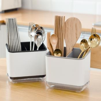 放筷子收納盒瀝水筷子籠家用廚房臺面快子筷子筒餐具筷勺子收納盒