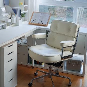 北歐ins風電腦椅家用旋轉可升降皮質移動設計師書桌椅簡約辦公椅