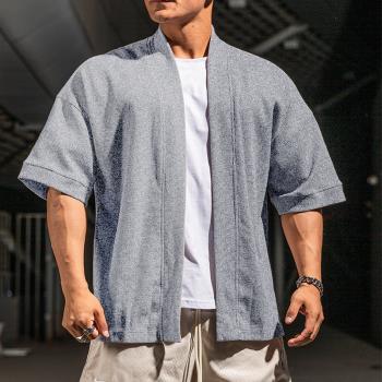 肌肉信仰開衫男士擼鐵衣服短袖