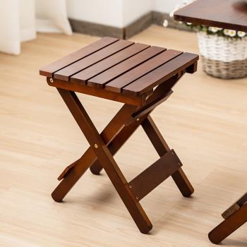 折疊凳家用室內結實加固實木浴室簡易小凳子便攜式收納客廳小板凳