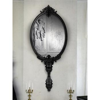 美式裝飾鏡歐式雕花壁掛法式復古掛墻客廳餐廳墻面玄關背景墻鏡子