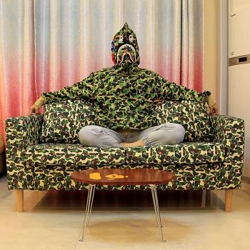 原宿bape沙發猿人頭 迷彩單人雙人三人日式沙發 潮人家居搭配家具