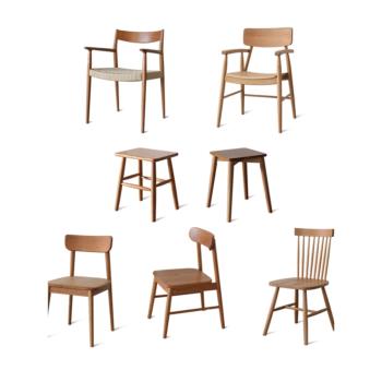 簡約櫻桃木餐椅純實木復古椅子家用書桌椅凳子靠背椅格林椅溫莎椅