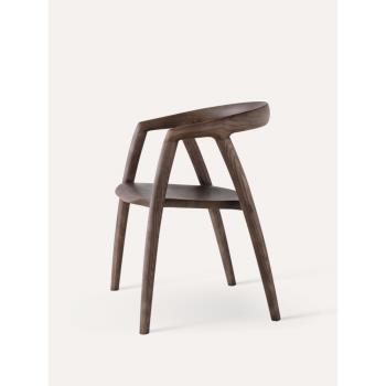 實木餐椅北歐極簡簡約現代設計師咖啡奶茶辦公會所民宿新中式椅子