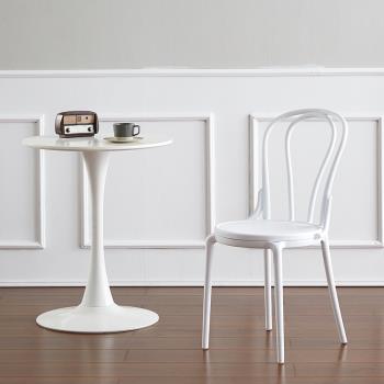 北歐塑料椅子成人加厚凳子靠背椅現代簡約網紅休閑書桌椅家用餐椅