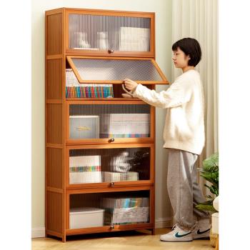 書架置物架落地書柜子家用客廳兒童靠墻多層收納柜儲物柜簡易臥室