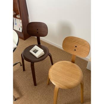 DPstudio北歐輕奢實木餐椅奶茶店現代簡約咖啡廳創意網紅餐廳椅