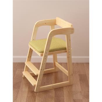兒童餐椅多功能加大寶寶實木吃飯桌椅成長座椅升降家用大童高腳凳
