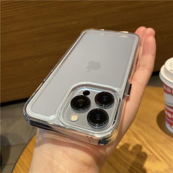 簡約透明適用iPhone13手機殼氣囊蘋果14promax新款12全包11防摔殼