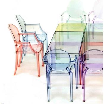 幽靈魔鬼椅亞克力椅子現代簡約個性網紅婚慶書房客廳水晶透明餐椅