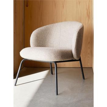 UP設計師家居高級感現代簡約餐椅奶油風家用靠背餐椅坐墊椅子