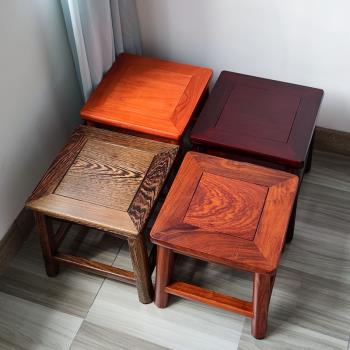 黑檀木小方凳家用客廳茶幾紅木矮凳中式現代實木花梨木四方凳子