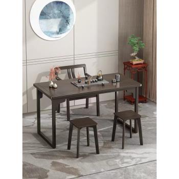 陽臺楠竹新中式小戶型茶桌椅組合簡約家用泡茶臺茶幾辦公室茶桌子