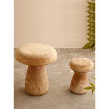 純手工創意蘑菇圓凳個性小凳子家用腳板凳客廳墩子成人矮凳換鞋凳