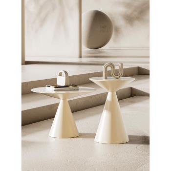 奶油風小戶型沙漏茶幾組合現代簡約客廳沙發邊幾設計師極簡小茶桌