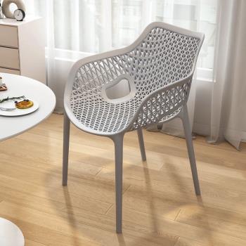 塑料椅子家用餐椅可疊放餐桌椅加厚簡約休閑椅凳子成人戶外靠背椅