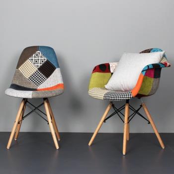 伊姆斯布藝餐椅時尚簡約現代餐椅洽談椅咖啡桌椅創意椅子設計師椅