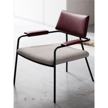 UP設計師家居網紅輕奢高級感餐椅現代簡約不銹鋼坐墊椅子2023新款