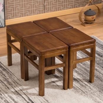 實木餐桌凳長方凳家用課桌凳長條凳簡約百搭客廳中式加厚榫卯凳子