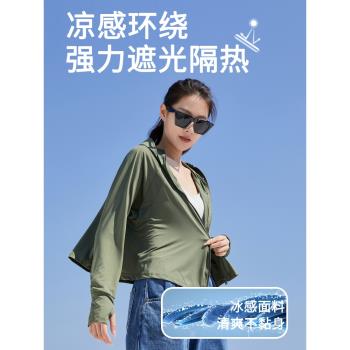 UPF50+防曬衣女夏季薄款外套防紫外線透氣防曬服罩衫冰絲戶外外套