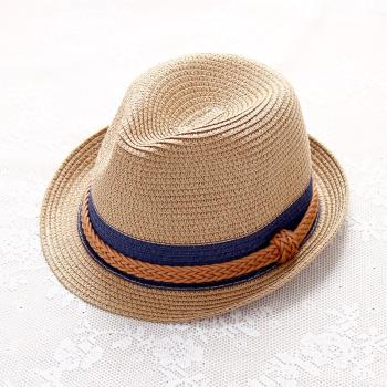 遮陽帽可折疊英倫學生兒童草帽子