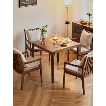 北歐現代簡約實木橡木方桌日式桌子小戶型正方形餐桌麻將桌洽談桌